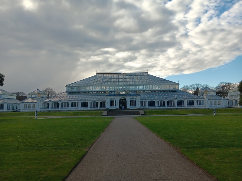 The Temperate House, home to thousands of endangered plant species from the Americas, Australia, Africa, and Asia.