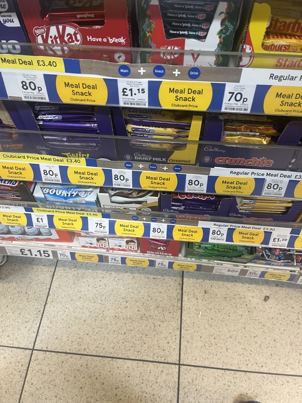 Cadbury Chocolate for Sale at Tesco Express