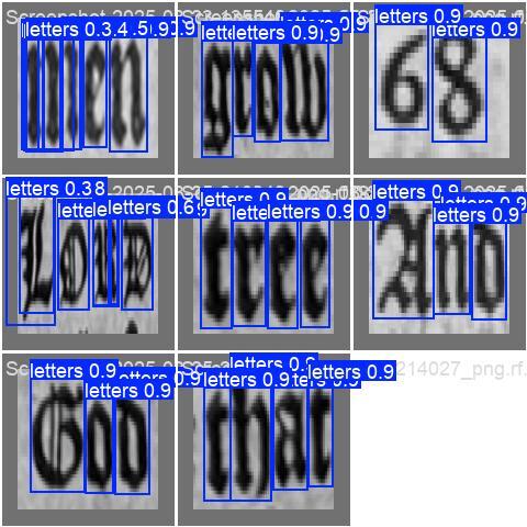 The validation batch for the YOLOv12 model's final results.