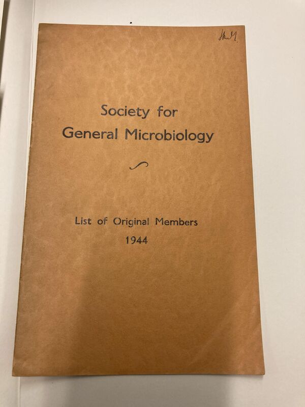 Society of General Microbiology: List of Original Members (1944)
