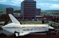 Enterprise Passing Marshall Space Flight Center Headquarters