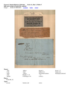 Bills and receipts of family life, undated.