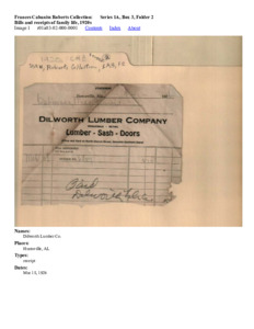 Bills and receipts of family life, 1920s.