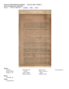 Street assessment case, 1895-1924.