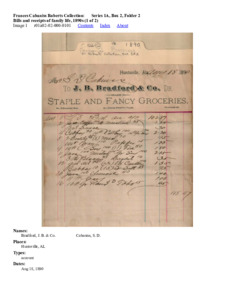 Bills and receipts of family life, 1890s (1 of 2).