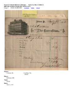 Bills and receipts of family life, 1870s (2 of 5).