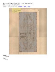 Bills and receipts of family life, 1850s.