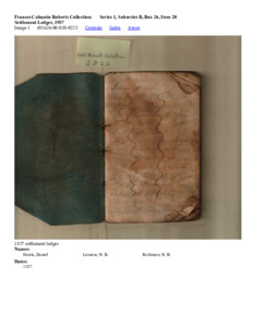 Settlement Ledger, 1937