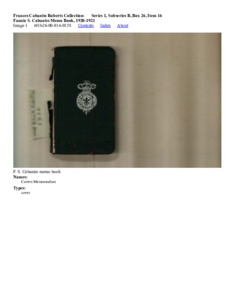 Fannie S. Cabaniss Memo Book, 1920-1921