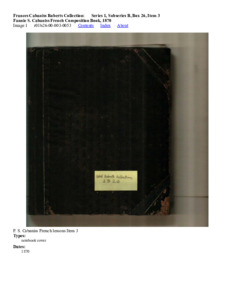 Fannie S. Cabaniss French Composition Book, 1870