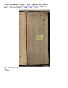 Account book of S. D. Cabaniss, 1874 and later used for handwriting practice