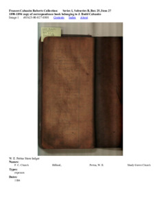 1890-1894 copy of correspondence book belonging to J. Budd Cabaniss