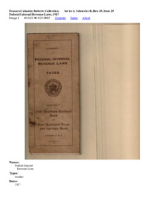 Federal Internal Revenue Laws, 1917