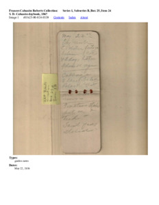 S. D. Cabaniss daybook, 1867