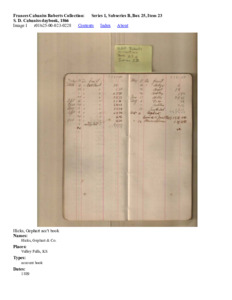 S. D. Cabaniss daybook, 1866