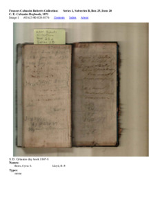 C. E. Cabaniss Daybook, 1871