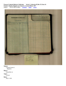Fannie Cabaniss, Registry in Chancery Account Book, 1937