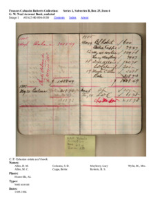 G. W. Neal Account Book, undated