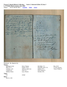 L. P. Walker Bank Account, circa 1868