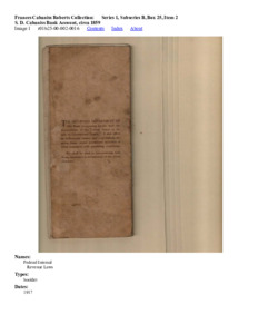 S. D. Cabaniss Bank Account, circa 1859