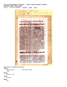 Broadside Call for Meeting, 1868