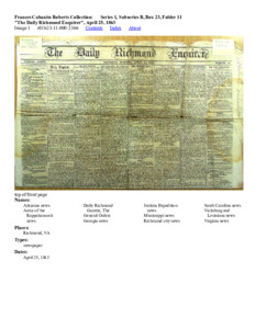 "The Daily Richmond Enquirer"