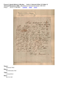 Townsend Documents, 1860s