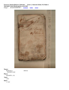 Marshall County Bankruptcies, circa 1845