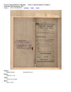 Legal and court documents, 1923