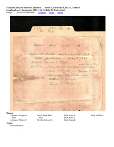 Legal and court documents, 1884 (1 of 5) (John W. Peck estate)