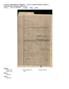 Legal and court documents, 1883 (1 of 2)