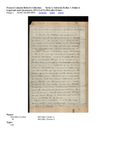 Legal and court documents, 1871 (3 of 5) (McCalley Estate)