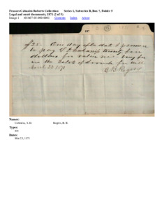 Legal and court documents, 1871 (2 of 5)