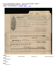 Legal and court documents, 1871 (1 of 5) (Herstein)