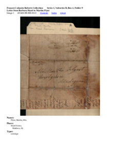 Letter from Barbara Hazel to Martha Flynt