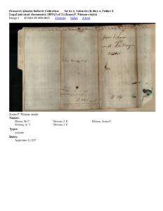 Legal and court documents, 1859 (3 of 3) (James F. Nimmo estate)