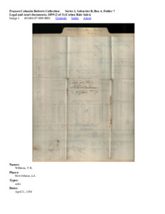 Legal and court documents, 1859 (2 of 3) (Cotton Bale Sales)