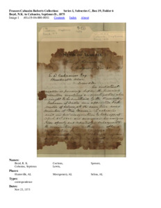 Boyd, N.K. to Cabaniss, Septimus D., 1875