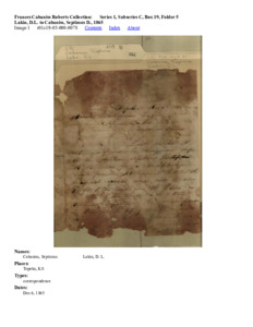 Lakin, D.L. to Cabaniss, Septimus D., 1865