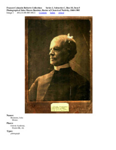 Photograph of John Monro Banister, Rector of Church of Nativity, 1860-1905