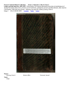 Ledger, perhaps legal fees, 1851-1853