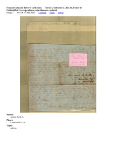 Unidentified Correspondence, miscellaneous, undated 