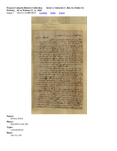 Webster, _.H. to Webster, E. A., 1845