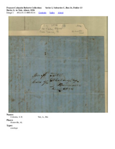 Davie, G. to Tate, Abner, 1836