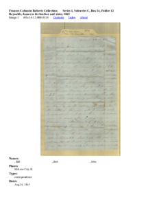 Reynolds, James to his brother and sister, 1865 