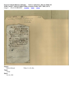 White, Sarah C. [wife of Chilion White], Accounts, Estate, 1870 - 1881 (3 of 3)