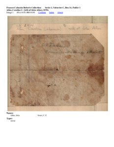 Allen, Caroline C. [wife of John Allen], 1870s