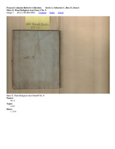 Mary E. Hunt Religious tract Item 4 No. 9