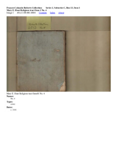 Mary E. Hunt Religious tract Item 1 No. 4