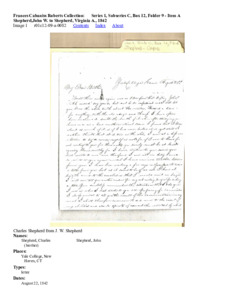 Shepherd,John W. to Shepherd, Virginia A., 1842
